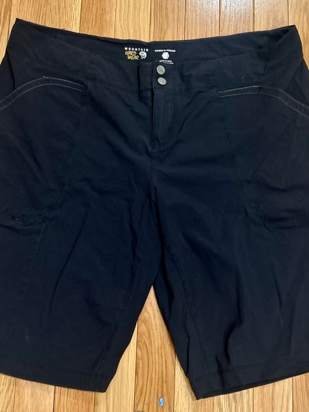 Mountain Hardwear Womens Size 14 La Strada Hiking Shorts Stretch Twill Black